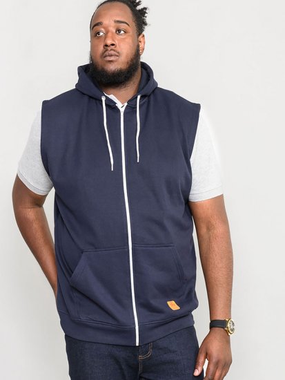 D555 Blake Sleeveless Hoodie Navy - Mikiny & mikiny s kapucí - Mikiny & Mikiny s kapucí 2XL-12XL