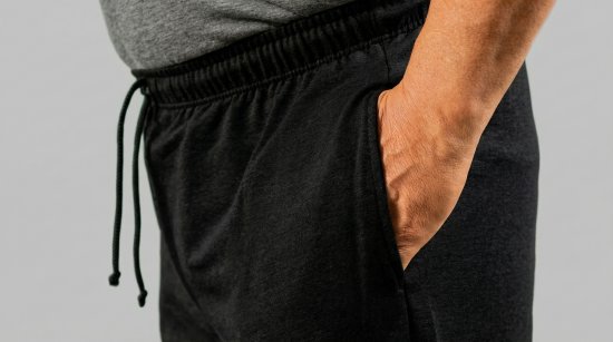 20 Nodi Grecale Stretch Fleece Cotton Sports Pants with Enzyme and Soft Touch Treatment Black - Tepláky & kraťasy - Tepláky a Teplákové Kraťasy 2XL-12XL