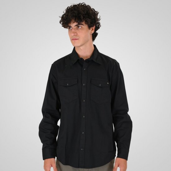 Double Outfitters GS-5126 Košile s patentky Černá - Košile - Košile 2XL-10XL