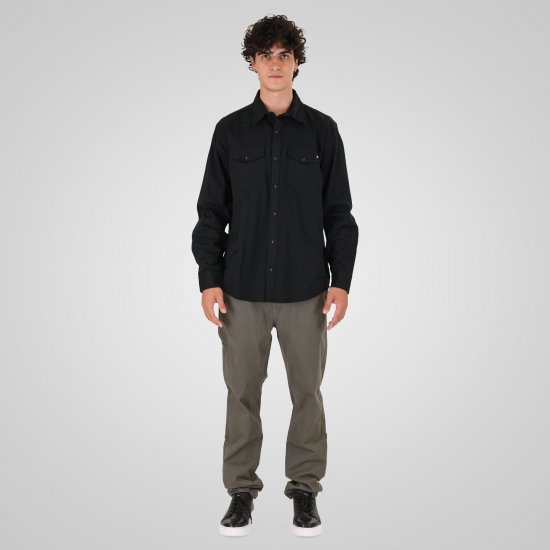 Double Outfitters GS-5126 Košile s patentky Černá - Košile - Košile 2XL-10XL