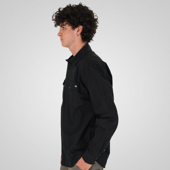 Double Outfitters GS-5126 Košile s patentky Černá - Košile - Košile 2XL-10XL