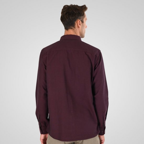 Double Outfitters GS-5225 Oxfordská košile Vínová - Košile - Košile 2XL-10XL