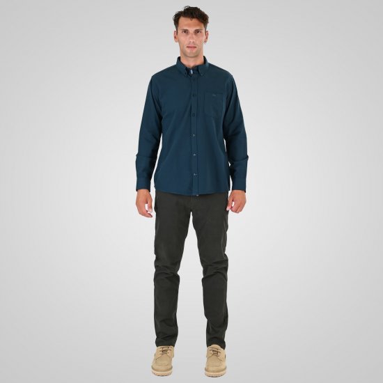 Double Outfitters GS-5225 Oxfordská košile Tmavě zelená - Košile - Košile 2XL-10XL