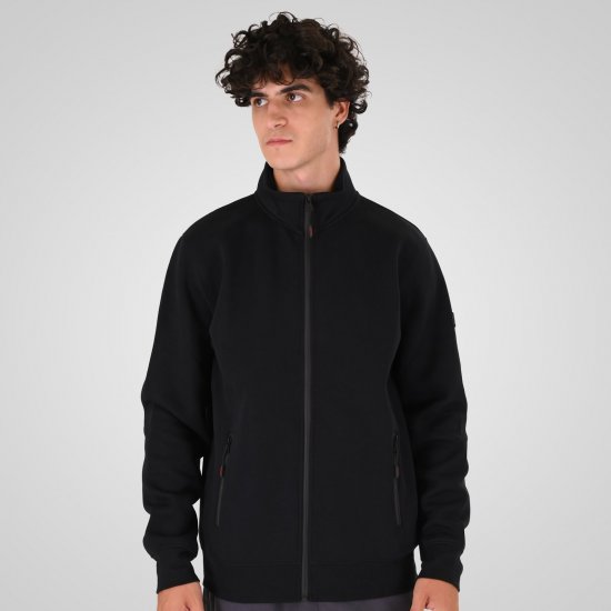 Double Outfitters MTOP-1158 Mikina na zip Černá - Mikiny & mikiny s kapucí - Mikiny & Mikiny s kapucí 2XL-12XL
