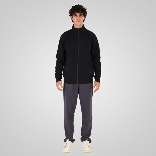 Double Outfitters MTOP-1158 Mikina na zip Černá - Mikiny & mikiny s kapucí - Mikiny & Mikiny s kapucí 2XL-12XL