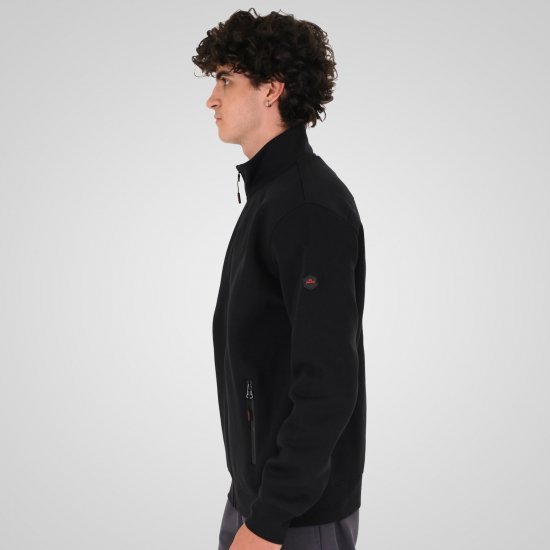 Double Outfitters MTOP-1158 Mikina na zip Černá - Mikiny & mikiny s kapucí - Mikiny & Mikiny s kapucí 2XL-12XL