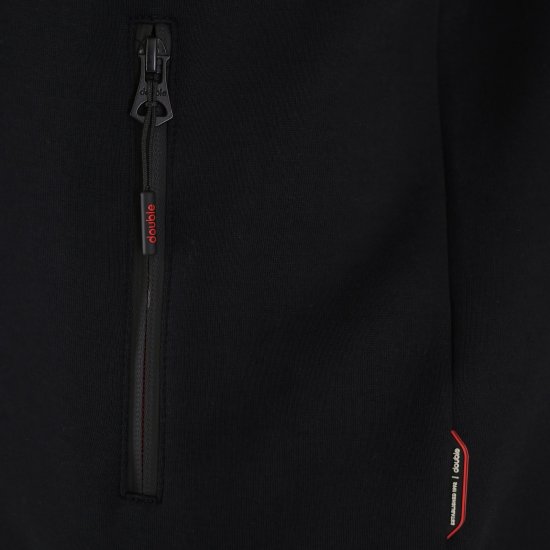 Double Outfitters MTOP-1158 Mikina na zip Černá - Mikiny & mikiny s kapucí - Mikiny & Mikiny s kapucí 2XL-12XL