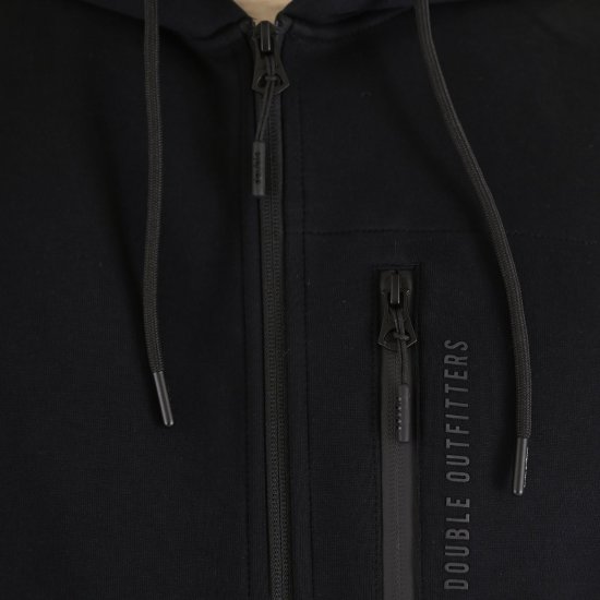 Double Outfitters MTOP-1160 Mikina s kapucí na zip Černá - Mikiny & mikiny s kapucí - Mikiny & Mikiny s kapucí 2XL-12XL