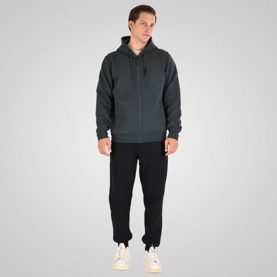 Double Outfitters MTOP-1160 Mikina s kapucí na zip Tmavě zelená - Mikiny & mikiny s kapucí - Mikiny & Mikiny s kapucí 2XL-12XL