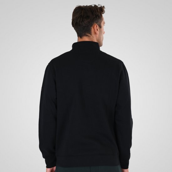 Double Outfitters MTOP-1163 Mikina s krátkým zipem Černá - Mikiny & mikiny s kapucí - Mikiny & Mikiny s kapucí 2XL-12XL