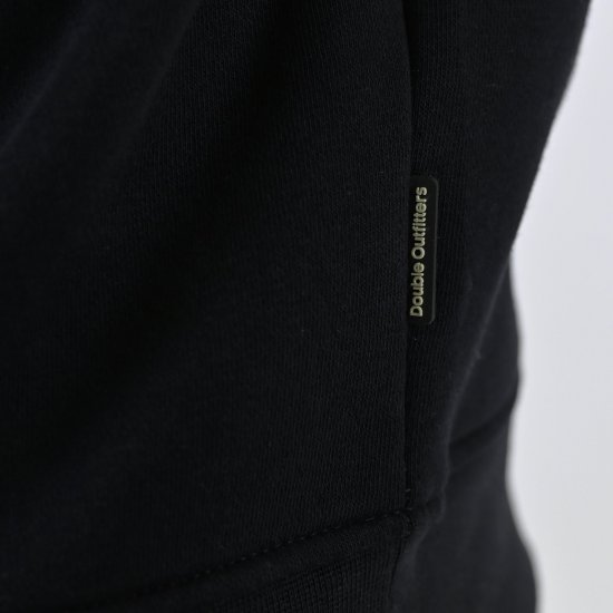 Double Outfitters MTOP-1163 Mikina s krátkým zipem Černá - Mikiny & mikiny s kapucí - Mikiny & Mikiny s kapucí 2XL-12XL
