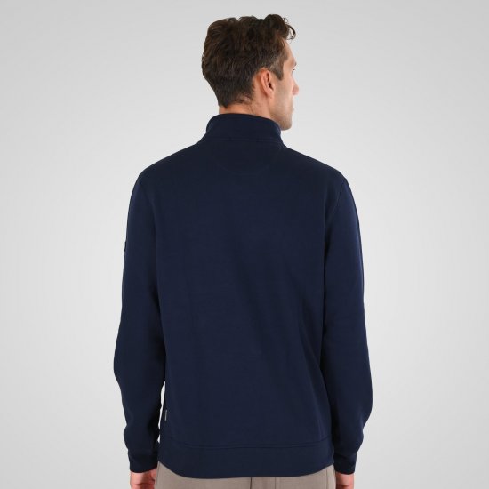 Double Outfitters MTOP-1163 Mikina s krátkým zipem Námořnická modrá - Mikiny & mikiny s kapucí - Mikiny & Mikiny s kapucí 2XL-12XL