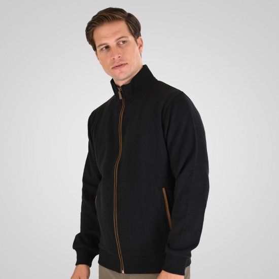 Double Outfitters SEL-1168 Mikina na zip Černá - Mikiny & mikiny s kapucí - Mikiny & Mikiny s kapucí 2XL-12XL