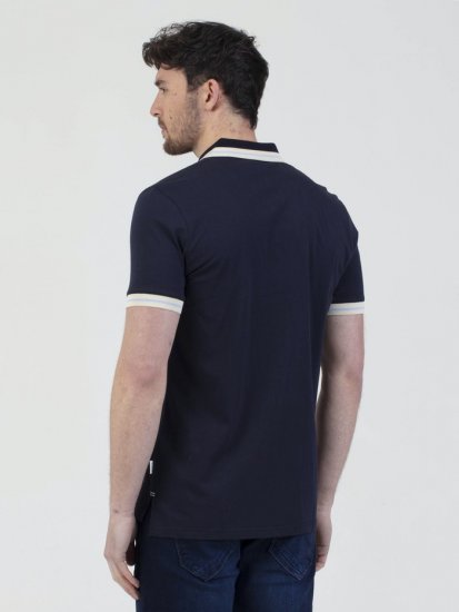 Mish Mash Belgrade Zip Through Polo Navy - Polokošile - Polokošile 2XL-8XL - Trička s límečkem 2XL-8XL