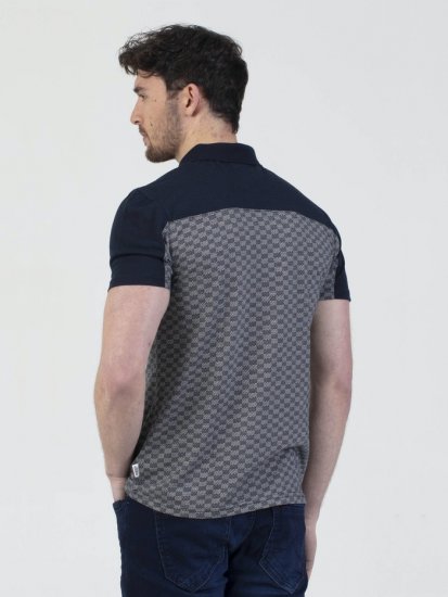 Mish Mash Doha Contrast Polo Navy - Polokošile - Polokošile 2XL-8XL - Trička s límečkem 2XL-8XL