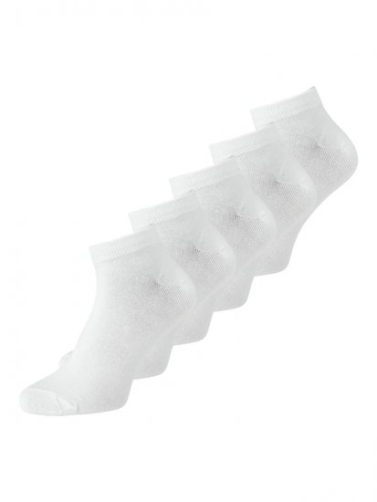 Jack & Jones Basic Bambusové kotníkové ponožky Bílá 5-pack - Spodní prádlo - Spodní Prádlo Nadměrné Velikosti 2XL-8XL