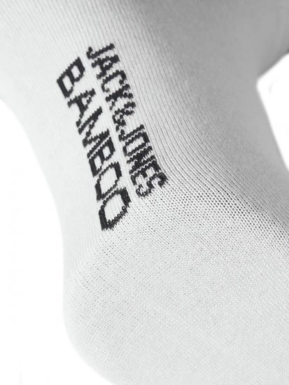 Jack & Jones Basic Bambusové kotníkové ponožky Bílá 5-pack - Spodní prádlo - Spodní Prádlo Nadměrné Velikosti 2XL-8XL