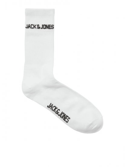 Jack & Jones Melvin Tenisové ponožky Bílá 3-pack - Spodní prádlo - Spodní Prádlo Nadměrné Velikosti 2XL-8XL