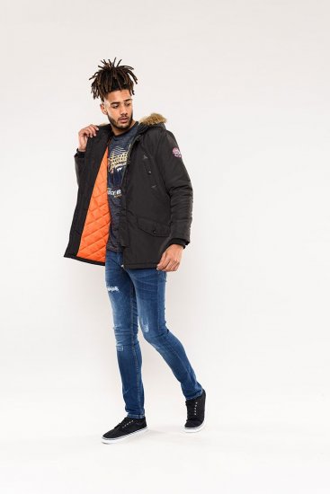D555 Dundee Parka Jacket With Fur trimming and Teddy Fur Lined hood - Bundy - Bundy Nadměrné Velikosti - 2XL-8XL
