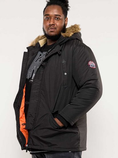 D555 Dundee Parka Jacket With Fur trimming and Teddy Fur Lined hood - Bundy - Bundy Nadměrné Velikosti - 2XL-8XL