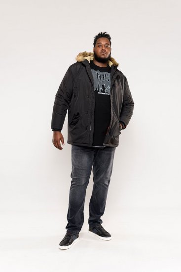 D555 Dundee Parka Jacket With Fur trimming and Teddy Fur Lined hood - Bundy - Bundy Nadměrné Velikosti - 2XL-8XL