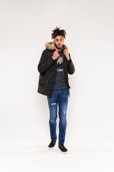 D555 Dundee Parka Jacket With Fur trimming and Teddy Fur Lined hood - Bundy - Bundy Nadměrné Velikosti - 2XL-8XL