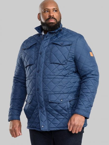 D555 Dalwood Quilted Jacket With Zip Away Hood - Bundy - Bundy Nadměrné Velikosti - 2XL-8XL