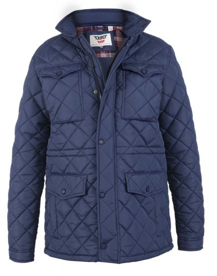 D555 Dalwood Quilted Jacket With Zip Away Hood - Bundy - Bundy Nadměrné Velikosti - 2XL-8XL