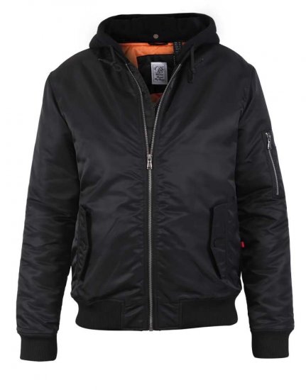 D555 Poppleford Bomber Jacket With Detachable Fleece Hood - Bundy - Bundy Nadměrné Velikosti - 2XL-8XL