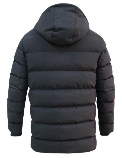D555 Grove Quilted Parka Jacket Black - Bundy - Bundy Nadměrné Velikosti - 2XL-8XL