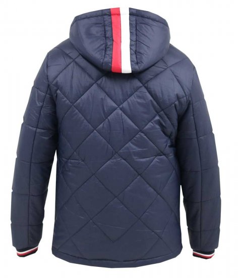 D555 Angus Diamond Quilted Puffer Jacket Navy - Bundy - Bundy Nadměrné Velikosti - 2XL-8XL