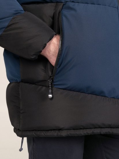 D555 Hank Ripstop Contrast Panelled Padded Hooded Jacket Námořnická modrá - Bundy - Bundy Nadměrné Velikosti - 2XL-8XL