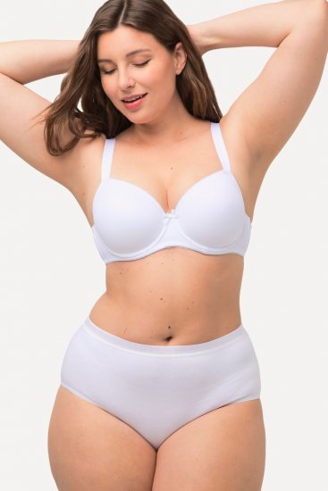 Ulla Popken 309783 Kalhotky 3 ks Bílá - Kalhotky - 