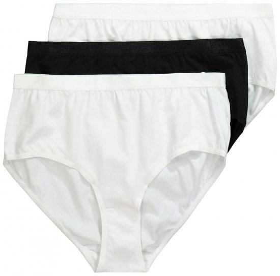 Ulla Popken 309783 Kalhotky 3 ks Bílá - Kalhotky - 