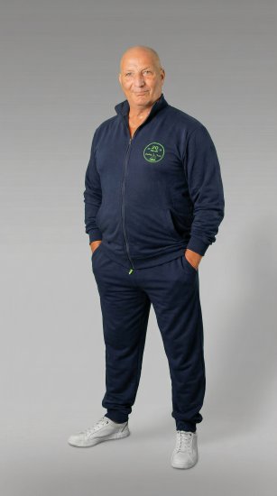 20 Nodi Ostro Stretch Fleece Cotton Tracksuit Navy - Teplákové soupravy - Teplákové soupravy nadměrné velikosti