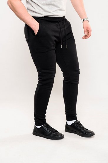 D555 Brandon Sweatpants with Tapered leg Black - Tepláky & kraťasy - Tepláky a Teplákové Kraťasy 2XL-12XL
