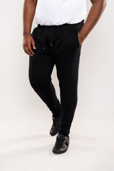 D555 Brandon Sweatpants with Tapered leg Black - Tepláky & kraťasy - Tepláky a Teplákové Kraťasy 2XL-12XL