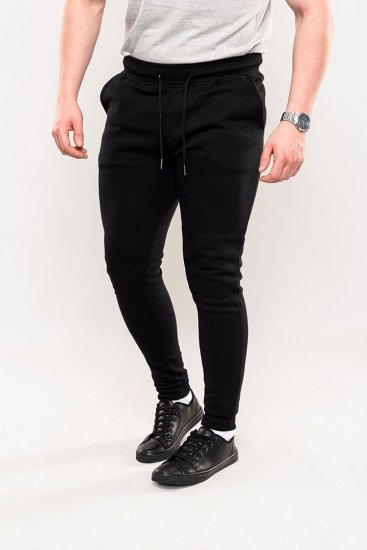 D555 Brandon Sweatpants with Tapered leg Black - Tepláky & kraťasy - Tepláky a Teplákové Kraťasy 2XL-12XL