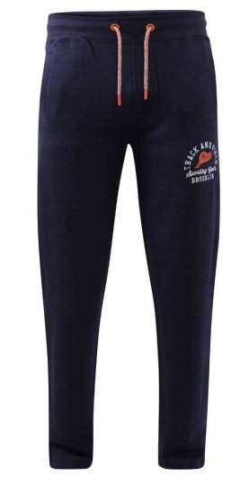 D555 Chilworth Open Hem Jogger Navy - Tepláky & kraťasy - Tepláky a Teplákové Kraťasy 2XL-12XL