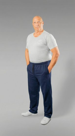 20 Nodi Grecale Stretch Fleece Cotton Sports Pants with Enzyme and Soft Touch Treatment Navy - Tepláky & kraťasy - Tepláky a Teplákové Kraťasy 2XL-12XL