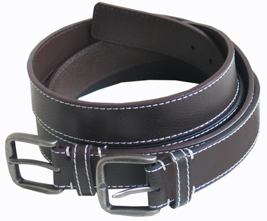 Kam Jeans Brown Leather belt - Pásky - Pásky W40-W70/2XL-8XL