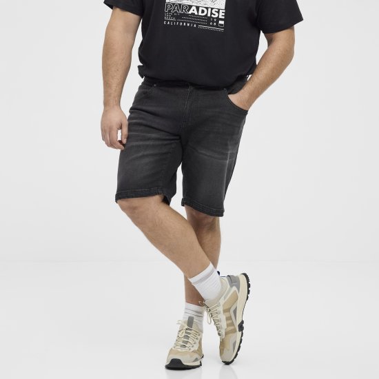 North Latitude 51336 denim šortky černé - Šortky - Šortky Nadměrné Velikosti W40-W60