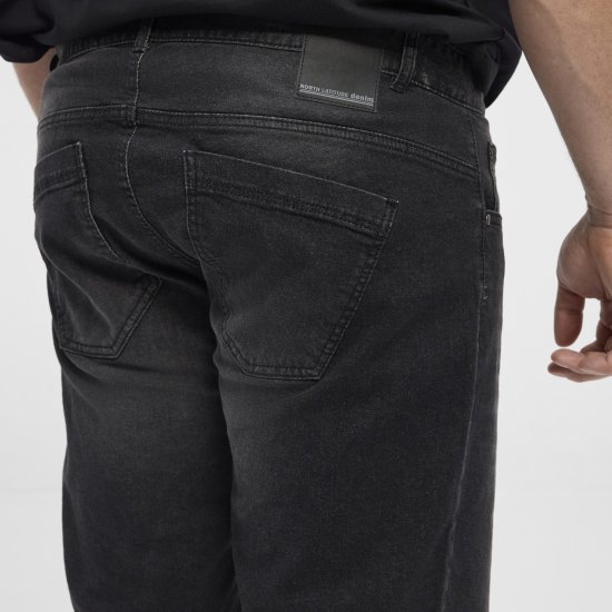 North Latitude 51336 denim šortky černé - Šortky - Šortky Nadměrné Velikosti W40-W60