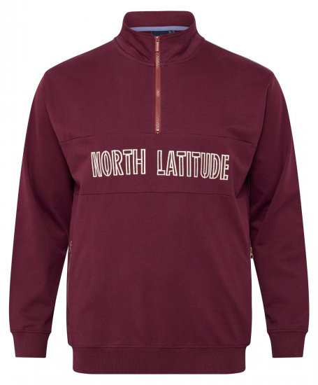North Latitude Half Zip Mikina Vínová - Mikiny & mikiny s kapucí - Mikiny & Mikiny s kapucí 2XL-12XL
