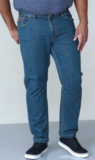 Duke Bailey Relaxed Comfort Fit Stretch Jeans With Elasticated Waist Stonewash - Džíny & kalhoty - Džíny a Kalhoty - W40-W70