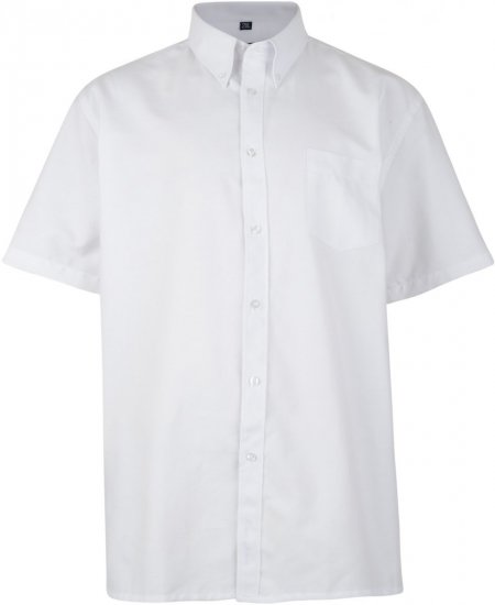 Kam Oxford shirt Short Sleeve White - Košile - Košile 2XL-10XL