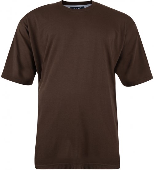 Kam Jeans T-shirt Brown - Trička - Trička nadměrné velikosti - 2XL-14XL