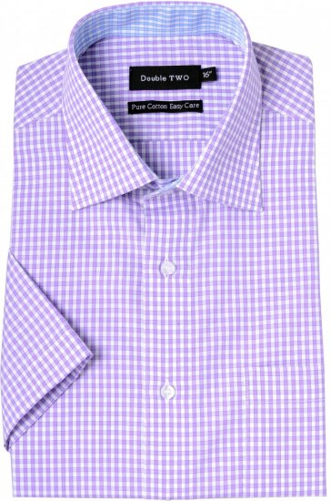 Double TWO Formal Shirt Purple - Košile - Košile 2XL-10XL