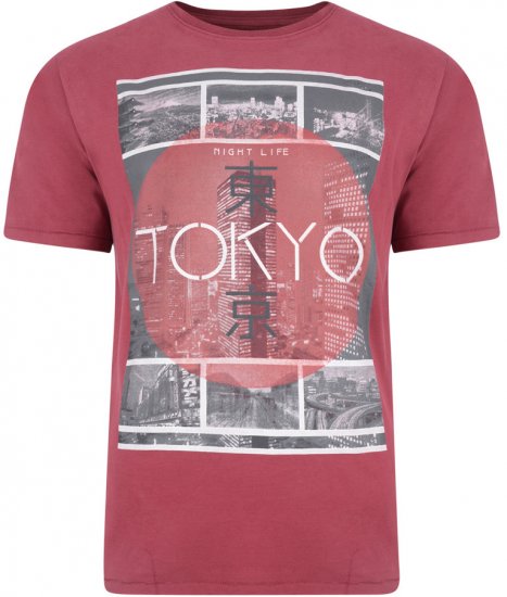 Kam Jeans 540 T-shirt Red - Trička - Trička nadměrné velikosti - 2XL-14XL