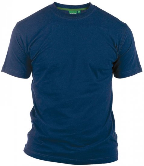 D555 Flyers Crew Neck T-shirt Navy - Trička - Trička nadměrné velikosti - 2XL-14XL